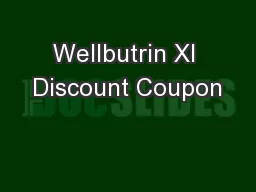 Wellbutrin Xl Discount Coupon