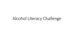 Alcohol Literacy Challenge