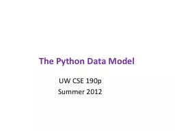 The Python Data Model