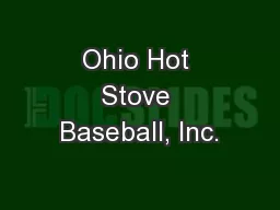 Ohio Hot Stove Baseball, Inc.