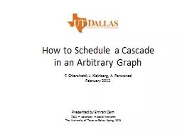 How to Schedule a Cascade in an Arbitrary Graph