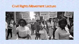 Civil Rights Movement Lecture