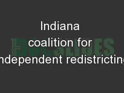 Indiana coalition for independent redistricting