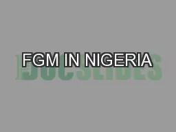 FGM IN NIGERIA