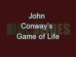 John Conway’s Game of Life