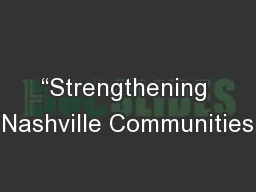 “Strengthening Nashville Communities