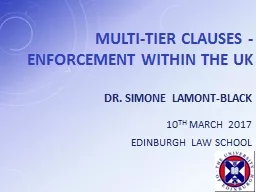 Multi-tier Clauses - Enforcement