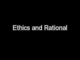Ethics and Rational