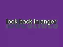 look back in anger