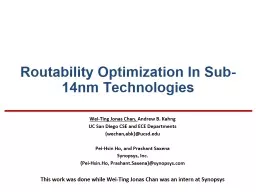 Routability Optimization In Sub-14nm Technologies