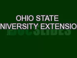 OHIO STATE UNIVERSITY EXTENSION