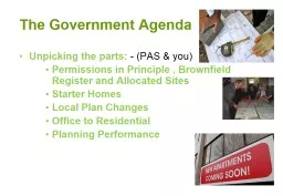 The Government Agenda