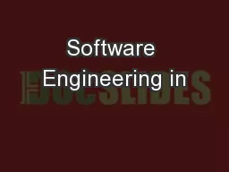 Software Engineering in