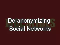 De-anonymizing Social Networks