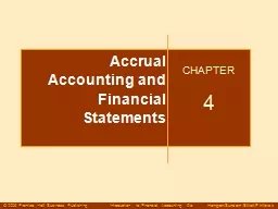 Accrual Accounting and Financial Statements