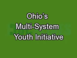 Ohio’s Multi-System Youth Initiative