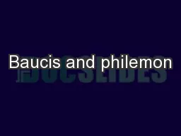 Baucis and philemon