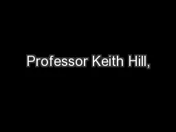 Professor Keith Hill,