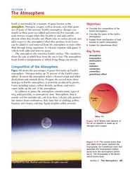 Section  The Atmosphere  Earth is surrounded by a mixt