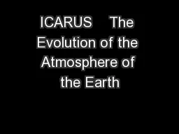 ICARUS    The Evolution of the Atmosphere of the Earth