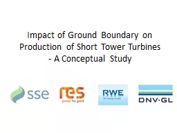 Impact of Ground Boundary on Production of Short Tower Turb