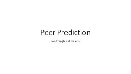 Peer Prediction