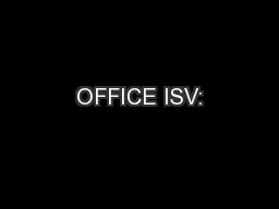 OFFICE ISV: