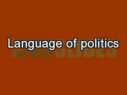 Language of politics