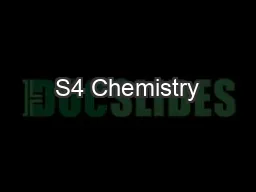 S4 Chemistry