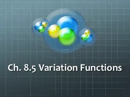 Ch. 8.5 Variation Functions