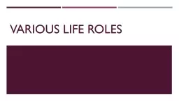 Various Life Roles