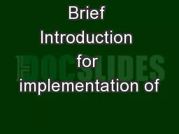 Brief Introduction for implementation of
