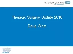 Thoracic Surgery Update 2016