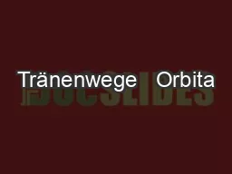 Tränenwege + Orbita