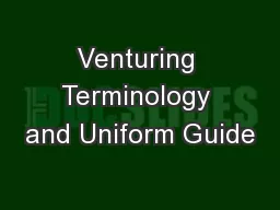 Venturing Terminology and Uniform Guide