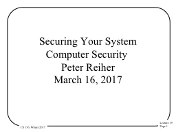 Securing Your System