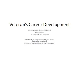 Veteran’s Career Development