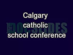 Calgary catholic school conference