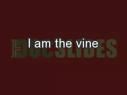 I am the vine