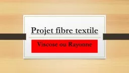 Projet fibre textile