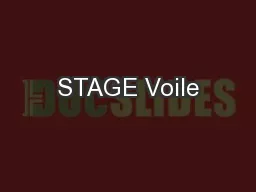 STAGE Voile