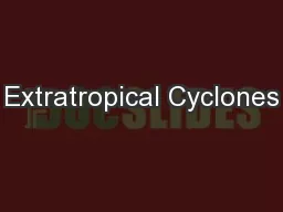 Extratropical Cyclones