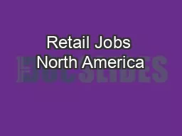 Retail Jobs North America