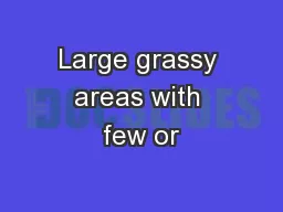 Large grassy areas with few or