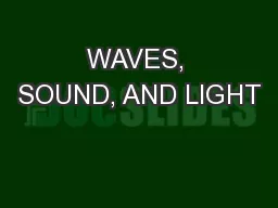 WAVES, SOUND, AND LIGHT