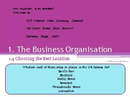 1. The Business Organisation
