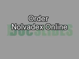 Order Nolvadex Online