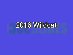 2016 Wildcat
