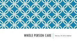 Whole person care