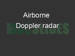 Airborne Doppler radar